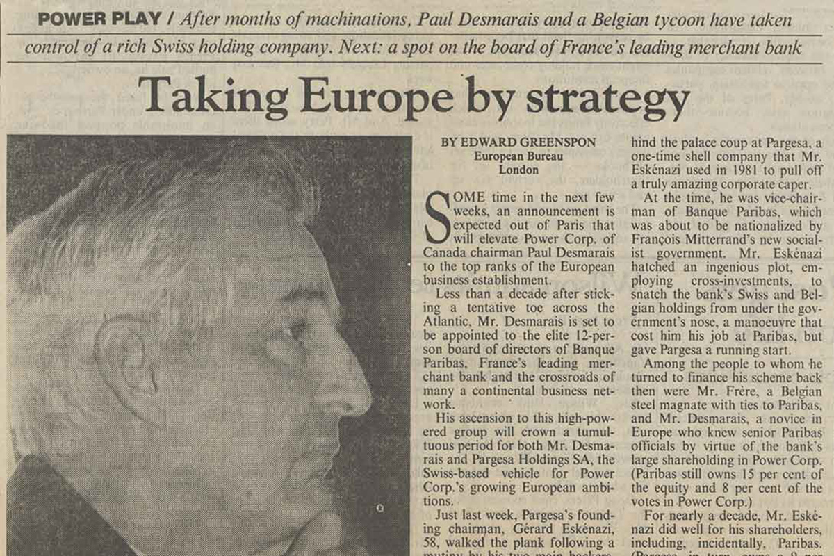 Coupure de presse : (en anglais) Taking Europe by strategy